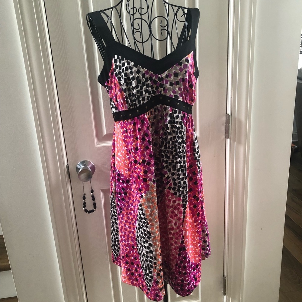 JOHNPAULRICHARD multi colored summer stud Dress size Small